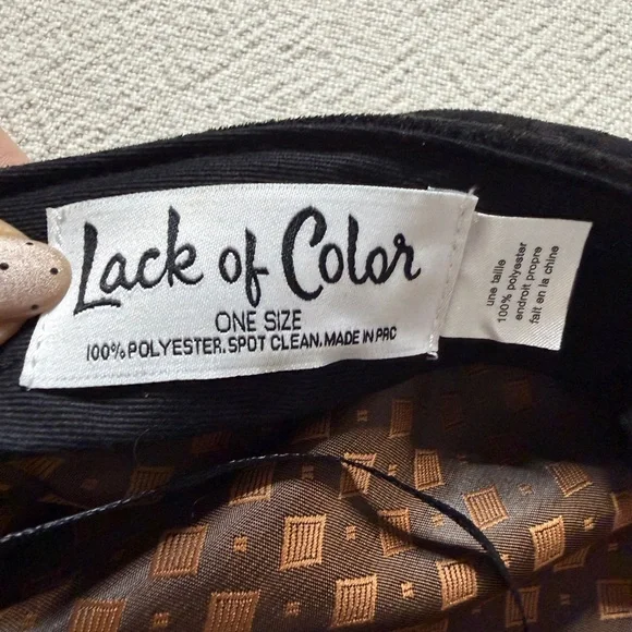 Lack Of Color Newsboy Cap Black Faux Suede Hat OS Festival Boho Grunge - Picture 6 of 6